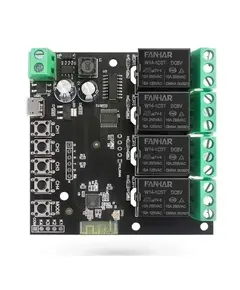 HONNOR SECURITY Wi-Fi Okosrelé 4 csatornás, Tuya, Amazon, Google Assistant alkalmazással 