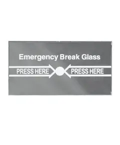 HONNOR SECURITY Emergency Break Glass kézijelzésadóhoz törhető üveg EB-20 kézijelzésadóhoz 74x40x1mm