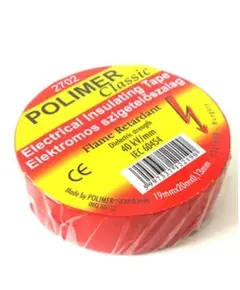 SOLLEYSEC Polimer piros szigetelőszalag 20m x 19mm