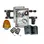 PROTECO KIT-ASTER NEW-3 szárnyaskapu mozgató szett 2m kapuszárnyig 230V - Q80A vezérlés, RF40 infra, 2db ANGIE távirányító, PRLPIOR villogó