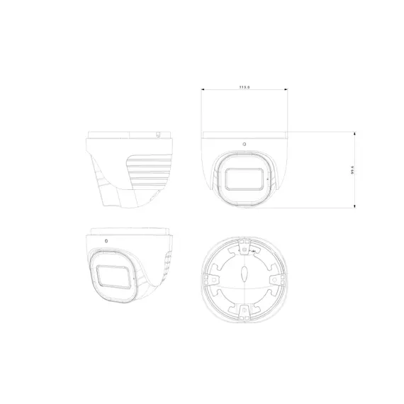 PROVISION-ISR IP dómkamera, 2MP (1920x1080, 1/2.8" CMOS szenzor), 2.8–12mm varifokális objektív, Check Point™ Quantum IoT Nano Agent, IP67 védelem, DDA1 analitika