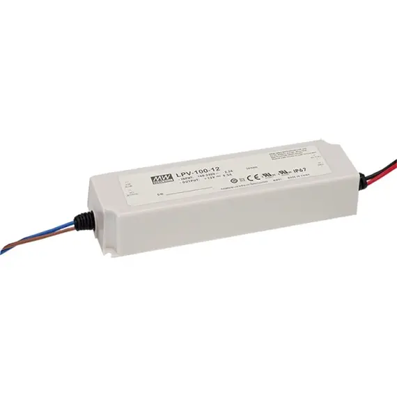 PULSAR LPV-100-36 36V 100W 2.8A IP67 tápegység kompakt kivitel fehér